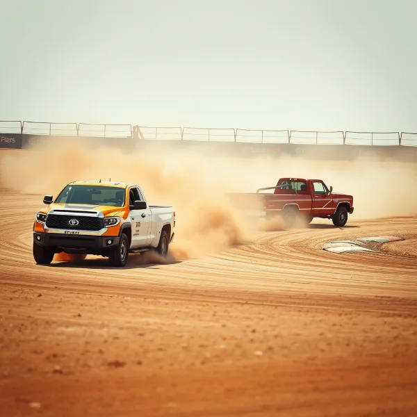การดริฟท์รถของ Pro Stock 4 x 4
